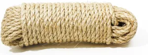 1/4 Inch Natural Sisal Rope for Cat Scratching Posts, 50FT Abrasion Resistance Rope, Multipurpose for Cat Tree Repair, DIY Projects, Furniture Wrapping, Indoor/Outdoor Use