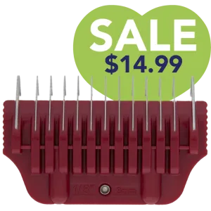 #5 1/8" Maroon Wide Snap on Comb by PetStore.Direct
