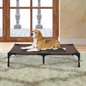 91.5Lx76.2Wx18H cm Elevated Pet Bed-Brown/Black Frame