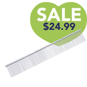 9" 50:50 Fluffing & Finishing Comb by PetStore.Direct