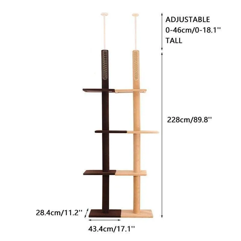 Adjustable Solid Cat Tower