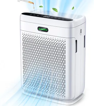 Air Purifiers for Home Large Room with Remote, Up to 2200 Sq Ft, H13 Hepa Double-Sided Air Filter Purifier with PM 2.5 Display Air Quality Sensor, Air Cleaner for Bedroom, Dust, Pets, Smoke, Pollon