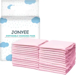 Basics Dog and Puppy Pee Pads with 4-Layer Leak-Proof and Quick-Dry Design for Potty Training, 13 x 17 Ultra Absorbent Disposable Changing Pads for Small Pets -Pink(25 Count)