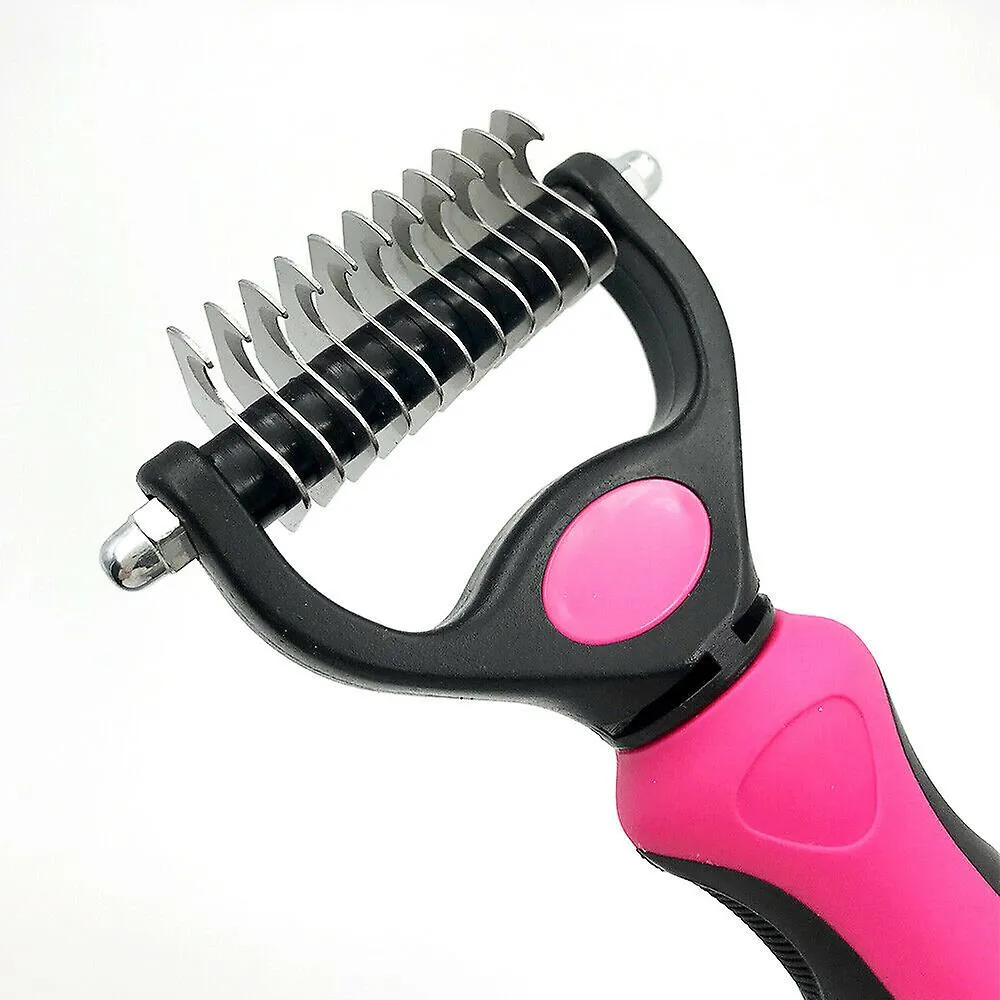 big blue Pet Fur Knot Cutter Dog Grooming Shedding Tools Cat Hair Removal Comb AZ10786