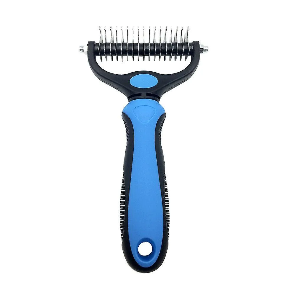 big blue Pet Fur Knot Cutter Dog Grooming Shedding Tools Cat Hair Removal Comb AZ10786