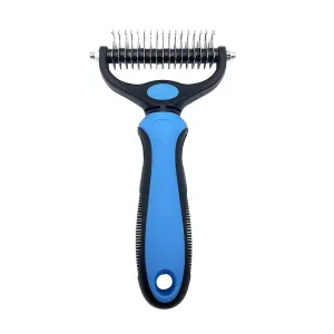 big blue Pet Fur Knot Cutter Dog Grooming Shedding Tools Cat Hair Removal Comb AZ10786
