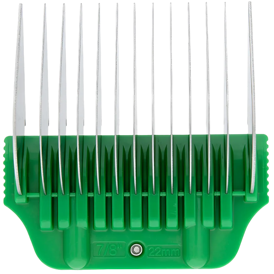 #C 7/8″ Green Wide Snap on Comb by PetStore.Direct