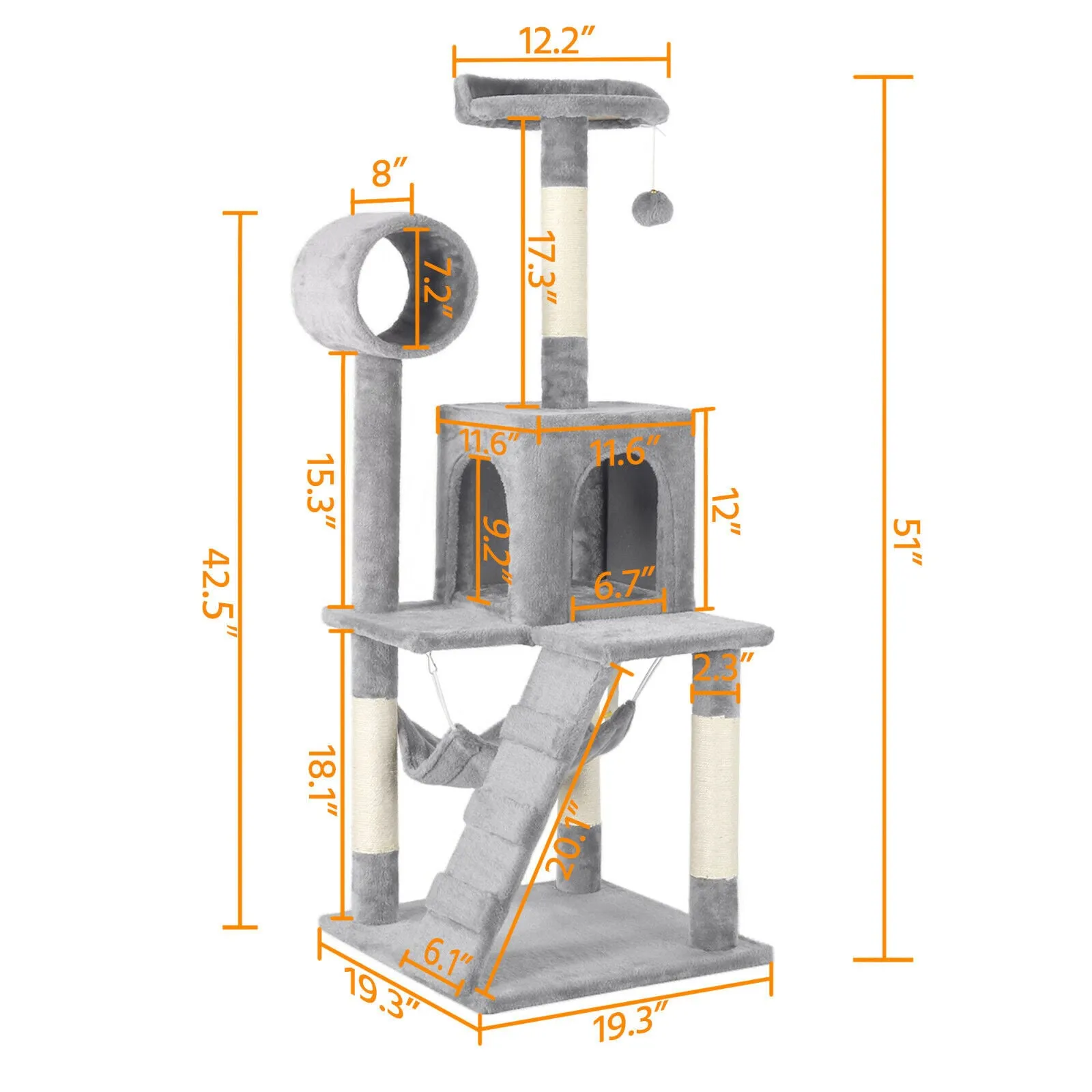 Cat Tree Bed Furniture Scratching Tower Post