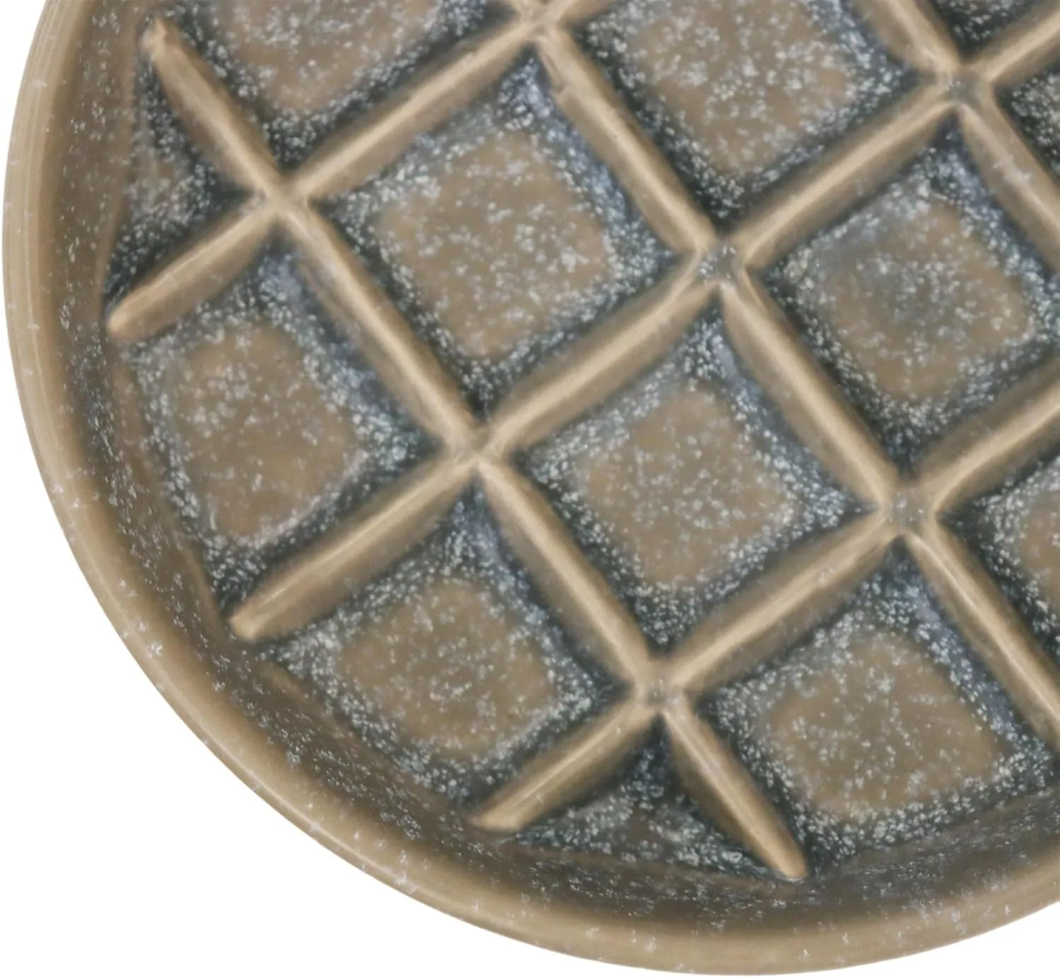 Ceramic Slow Feeder Bowls 6 Inch Shallow Whisker Friendly Food Bowls Grid Dishes Pet Plates for Cats and Puppies, Dishwasher Safe (Grey)