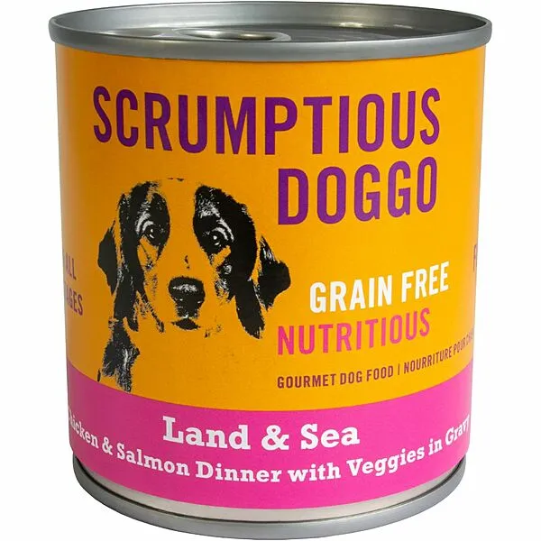 Chicken Salmon & Veggie Dinner in Gravy - Wet Dog Food - Scrumptious