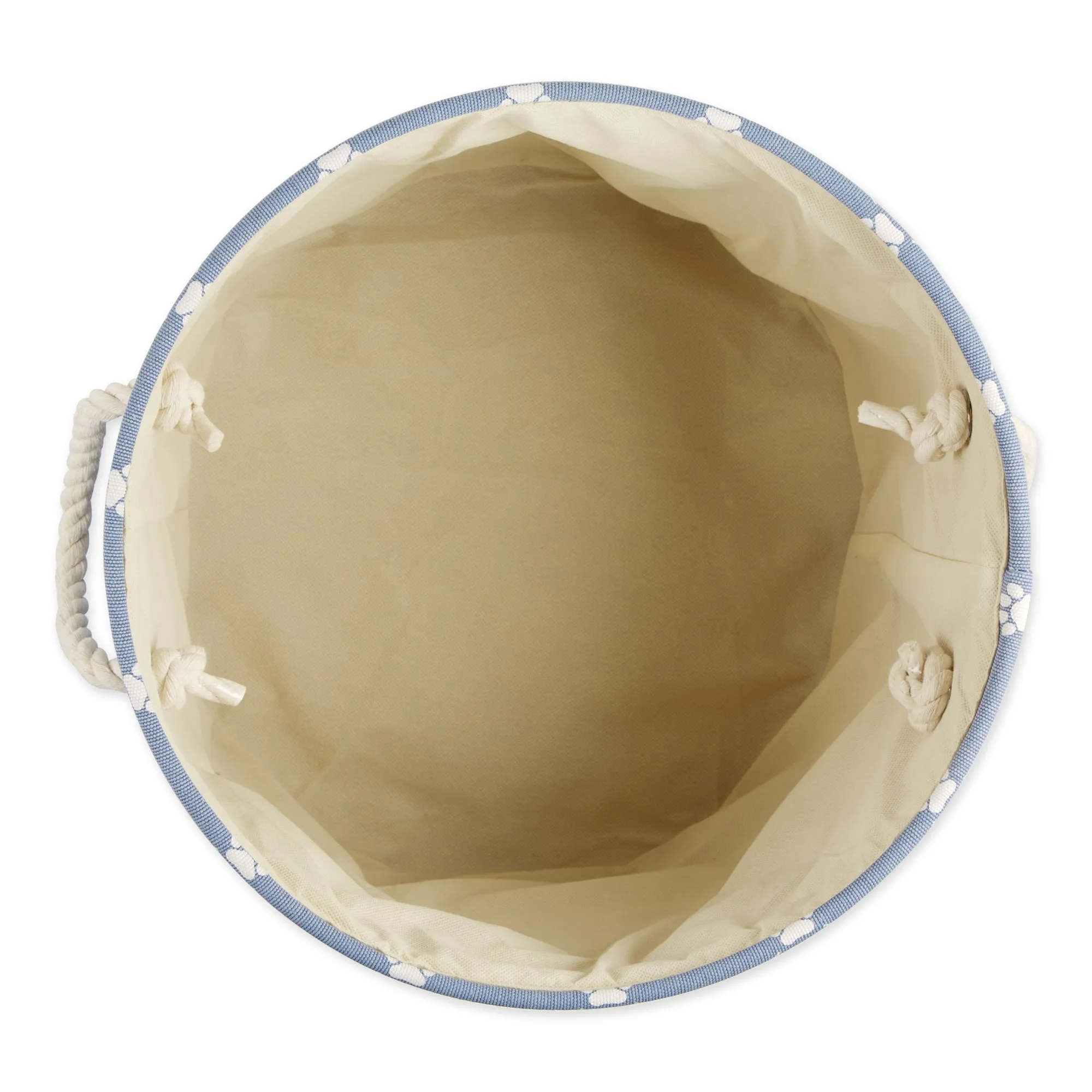 Collapsible Pet Storage Collapsible Bin, Trellis Paw Print, Stonewash Blue, Large Round - 18x15"