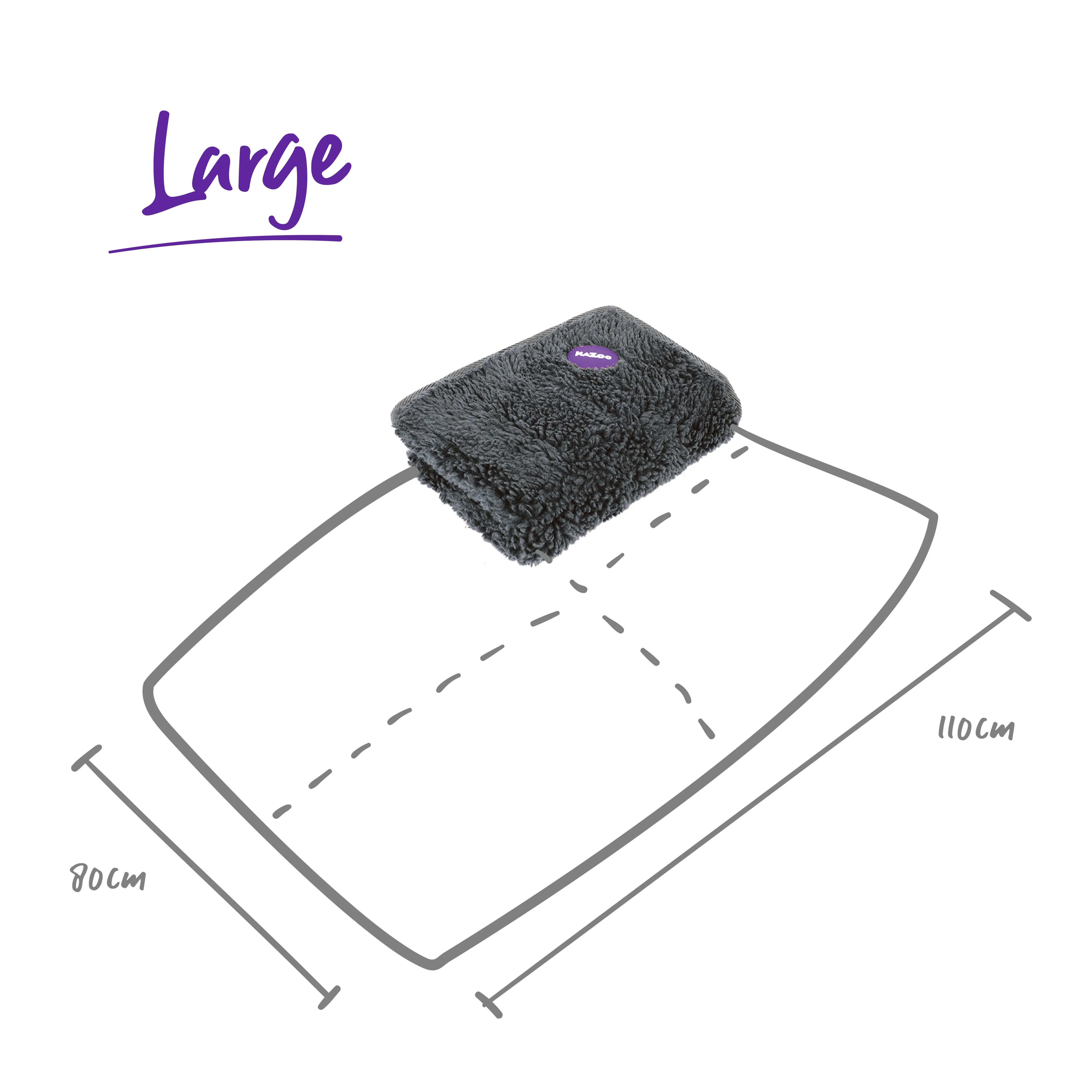 Comfy Outdoor Dog Bed Cover - Grey
