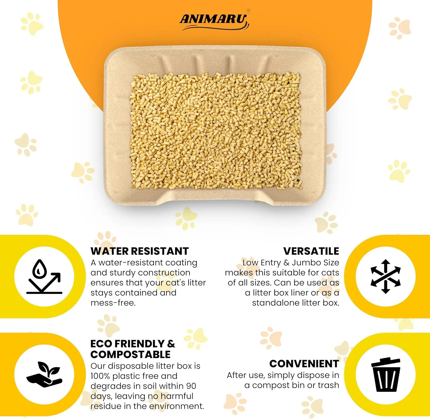 Disposable Litter Boxes (Jumbo - Low Entry, 4-Pack)
