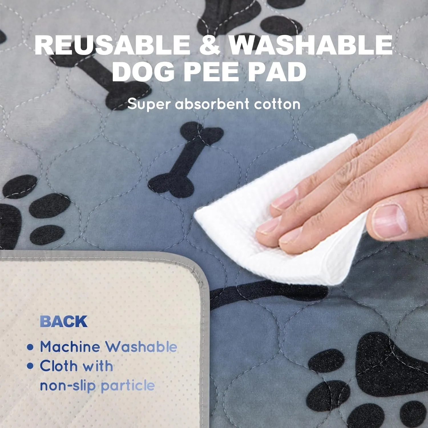 Dog Pee Grass with Washable Pee Pads for Dog Litter Box, Large Ultra-Absorbent Artificial Grass Pads for Dogs Potty Grass with Reusable Puppy Pads for Indoor Potty Training