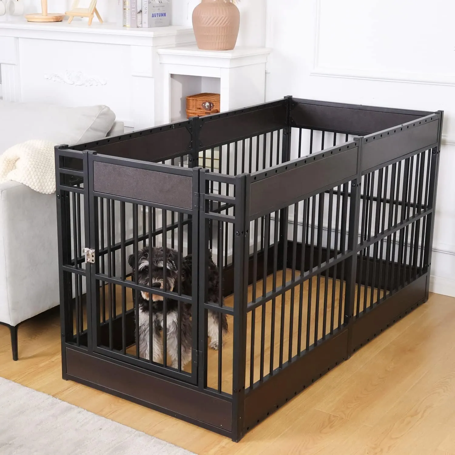 Dog Playpen, 31.5" Height Dog Pen Indoor, Heavy Duty, Safe and Sturdy, Furniture Style Puppy playpen