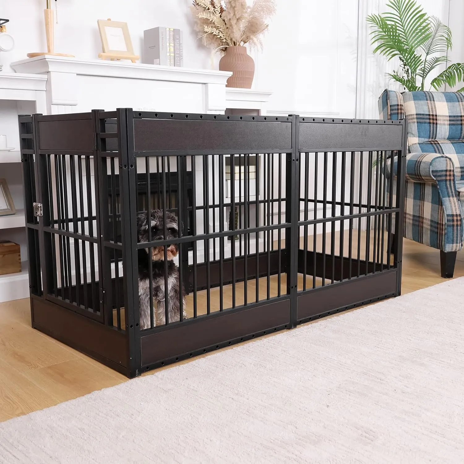 Dog Playpen, 31.5" Height Dog Pen Indoor, Heavy Duty, Safe and Sturdy, Furniture Style Puppy playpen