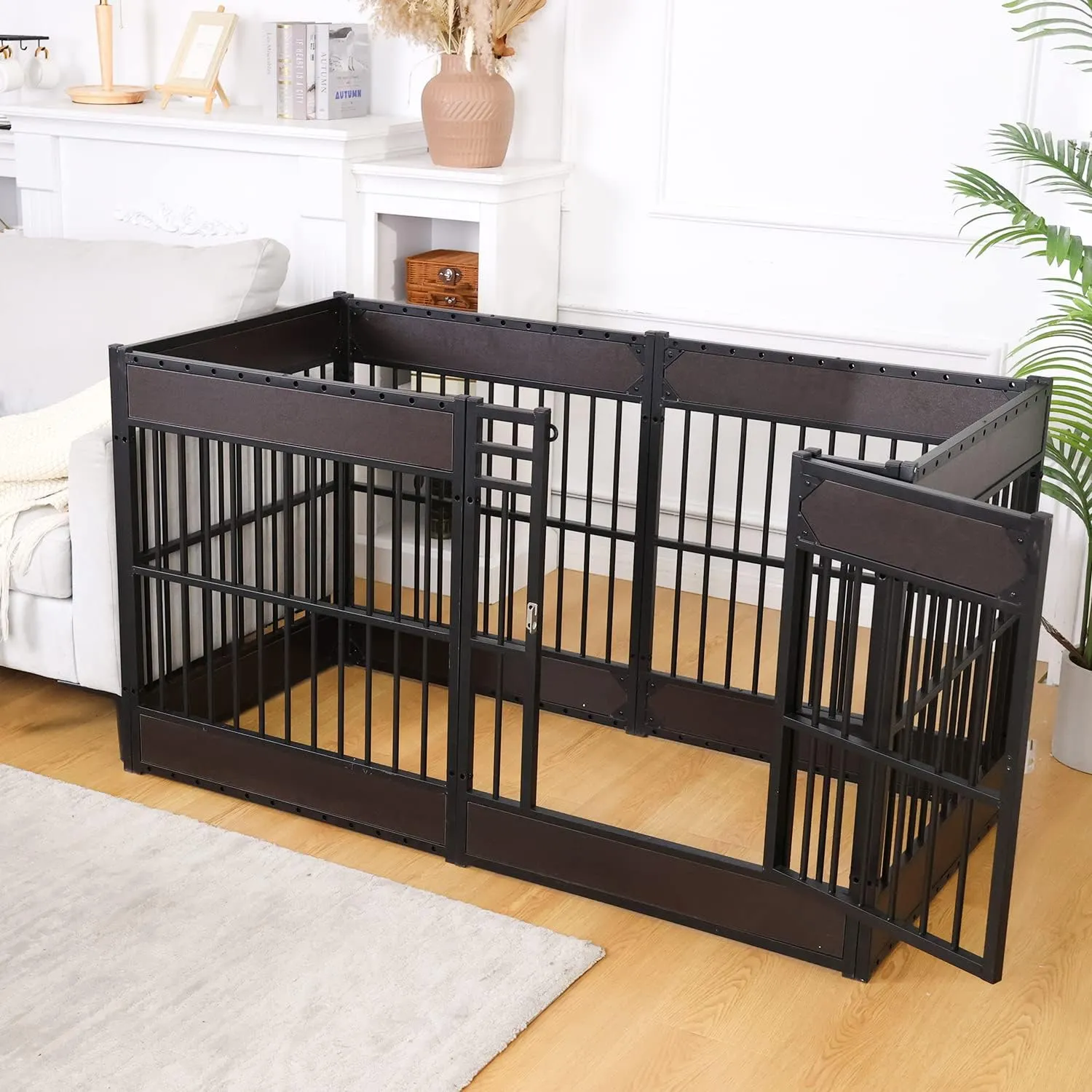 Dog Playpen, 31.5" Height Dog Pen Indoor, Heavy Duty, Safe and Sturdy, Furniture Style Puppy playpen