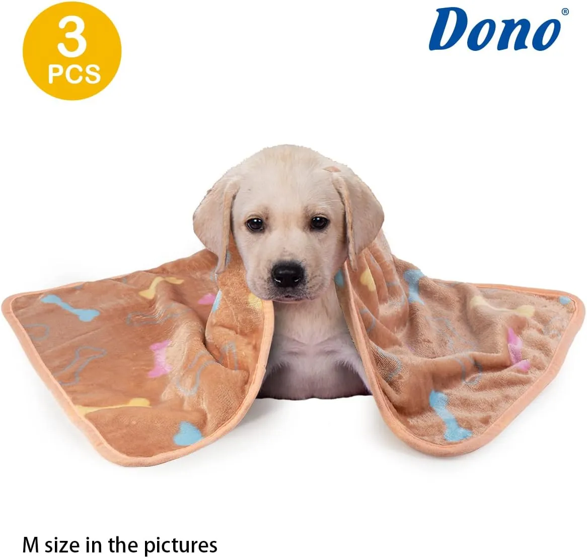 Dono 1 Pack 3 Dog Blankets, Soft Fluffy Fleece Pet Blanket Warm Sleep Mat Paw Print Design Puppy Kitten Throw Blankets Doggy Blanket for Dogs