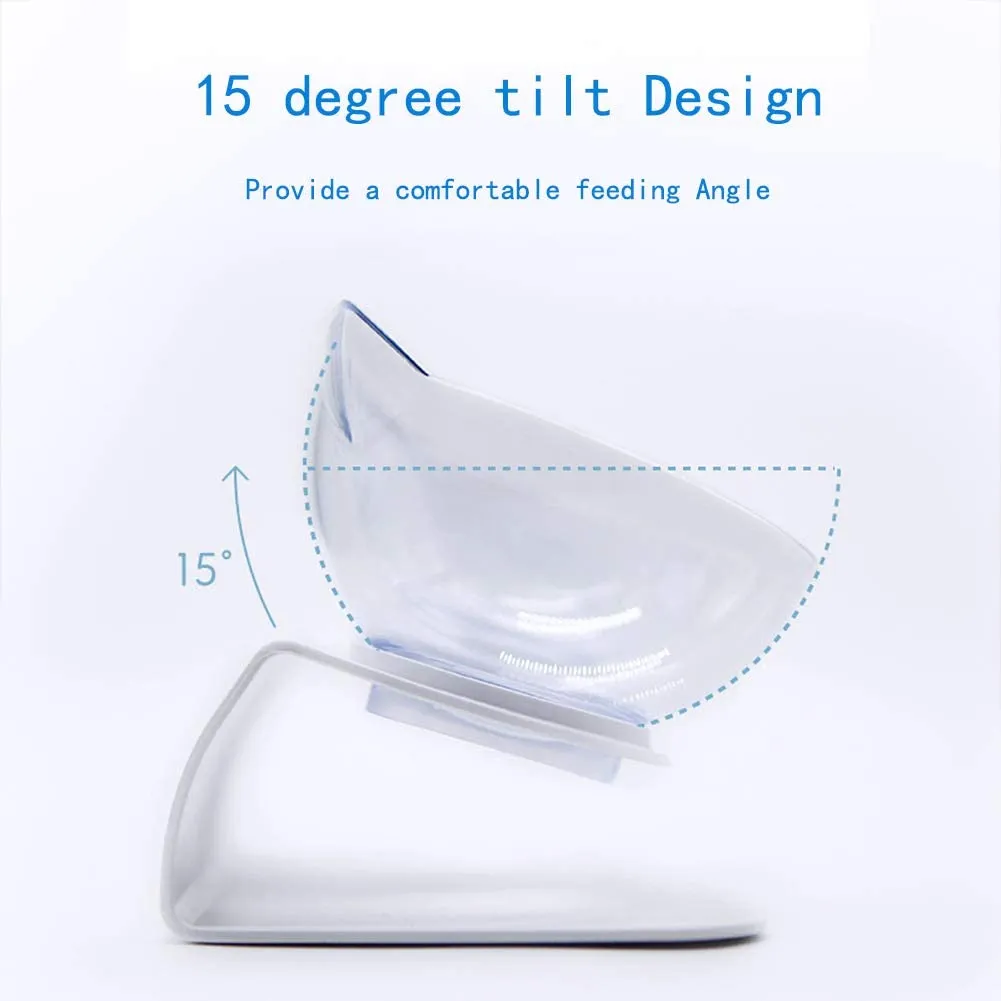Double Elevated Cat Bowls with Raised Stand, Pet Food Water Feeder Bowl for Cats or Small Dogs