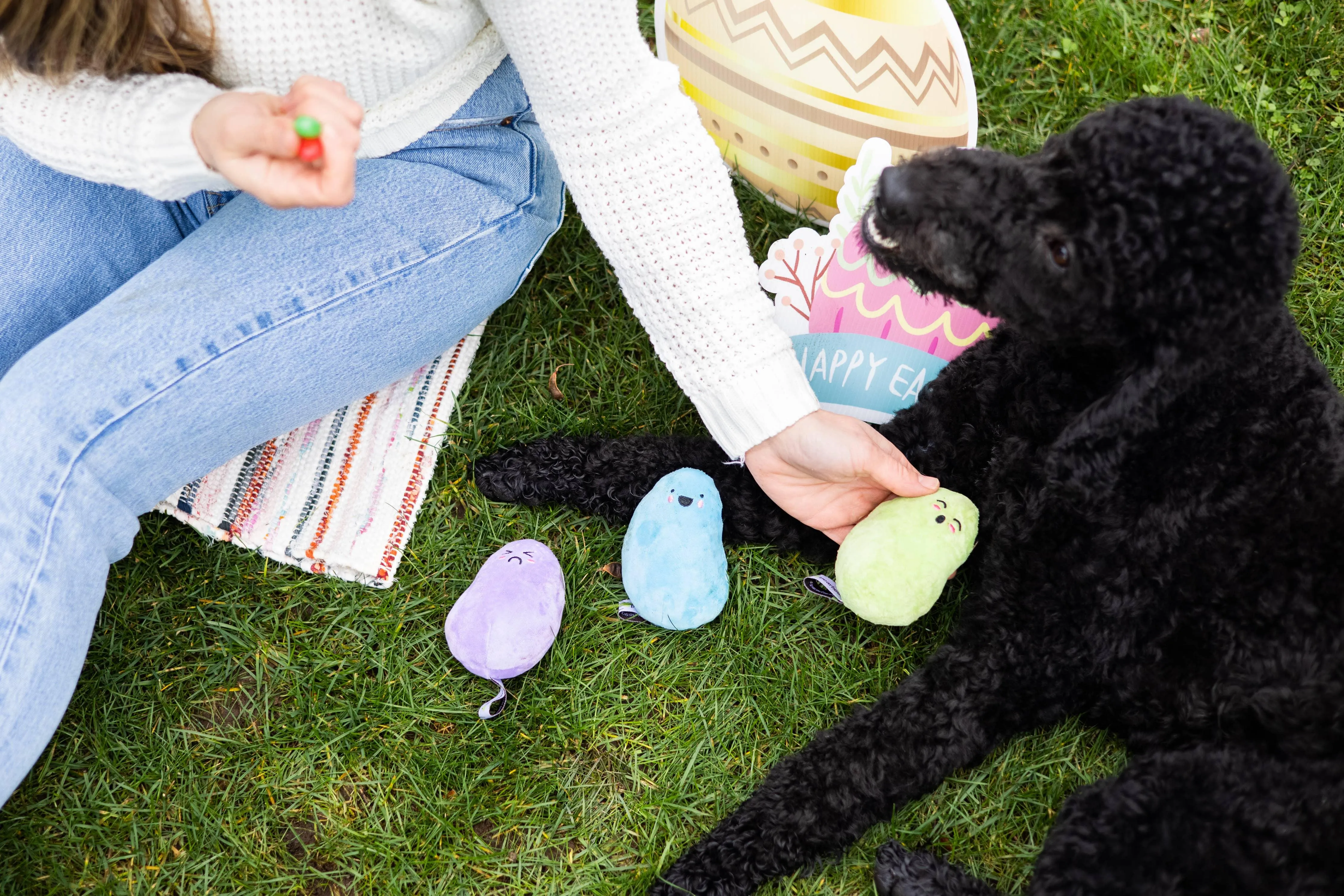 Easter Jelly Beans Dog Toys, Set of 3