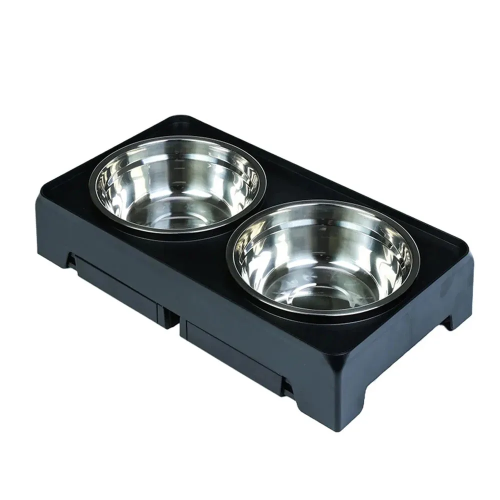 Elevated Dog Feeder Dogs Bowls Adjustable Raised