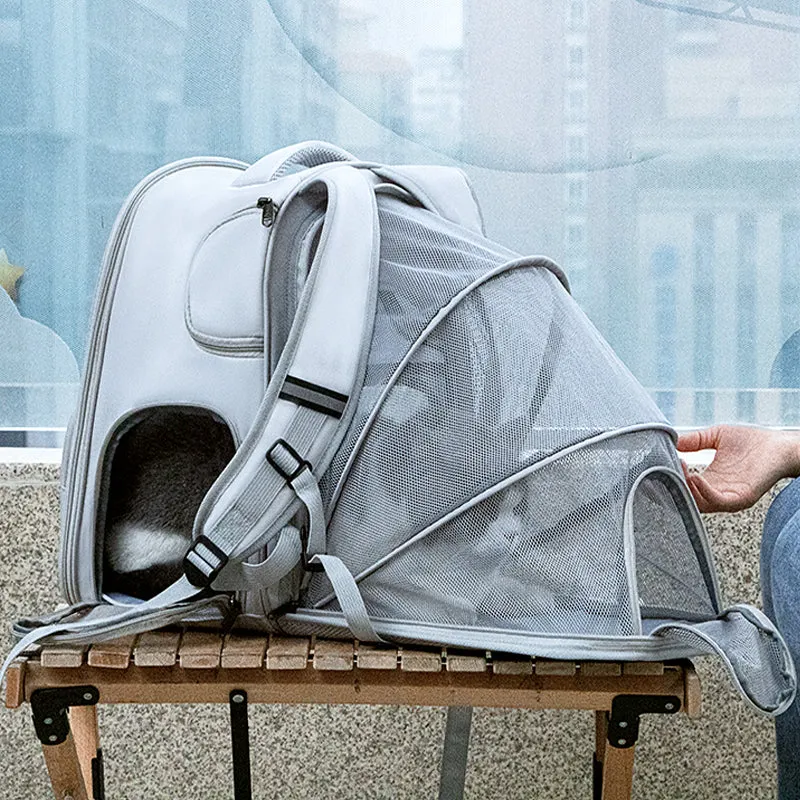 Expandable Pet Designer Dog Bag Pet Strollers Dog Cat Backpack