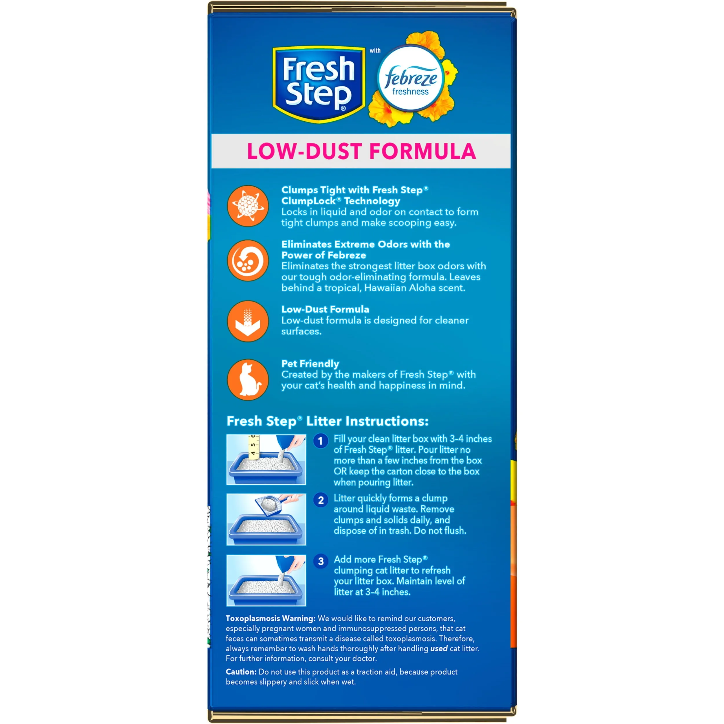 Fresh Step Extreme Hawaiian Aloha Scented Litter with Febreze, Clumping Cat Litter, 25 lb