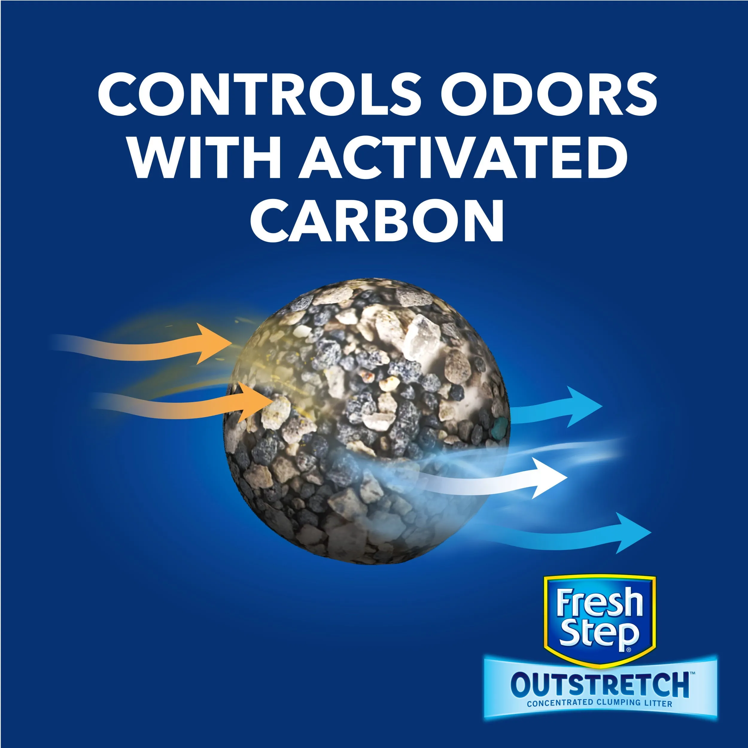 Fresh Step Outstretch Long Lasting Concentrated Litter with Febreze, Clumping Cat Litter, 19 lb