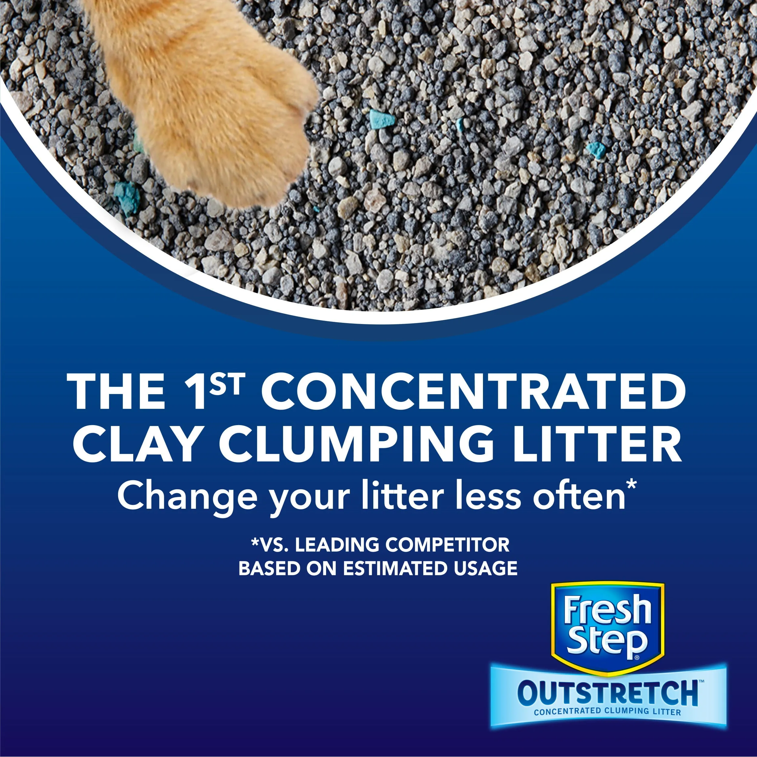 Fresh Step Outstretch Long Lasting Concentrated Litter with Febreze, Clumping Cat Litter, 19 lb