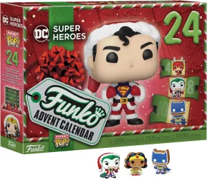 Funko Advent Calendar:DC Super Heroes 2023 -Superman -DC Comics -24 Days of Surprise -Collectable Vinyl Mini Figures -Mystery Box - Gift Idea -Holiday Xmas for Girls, Boys & Kids -Christmas Countdown