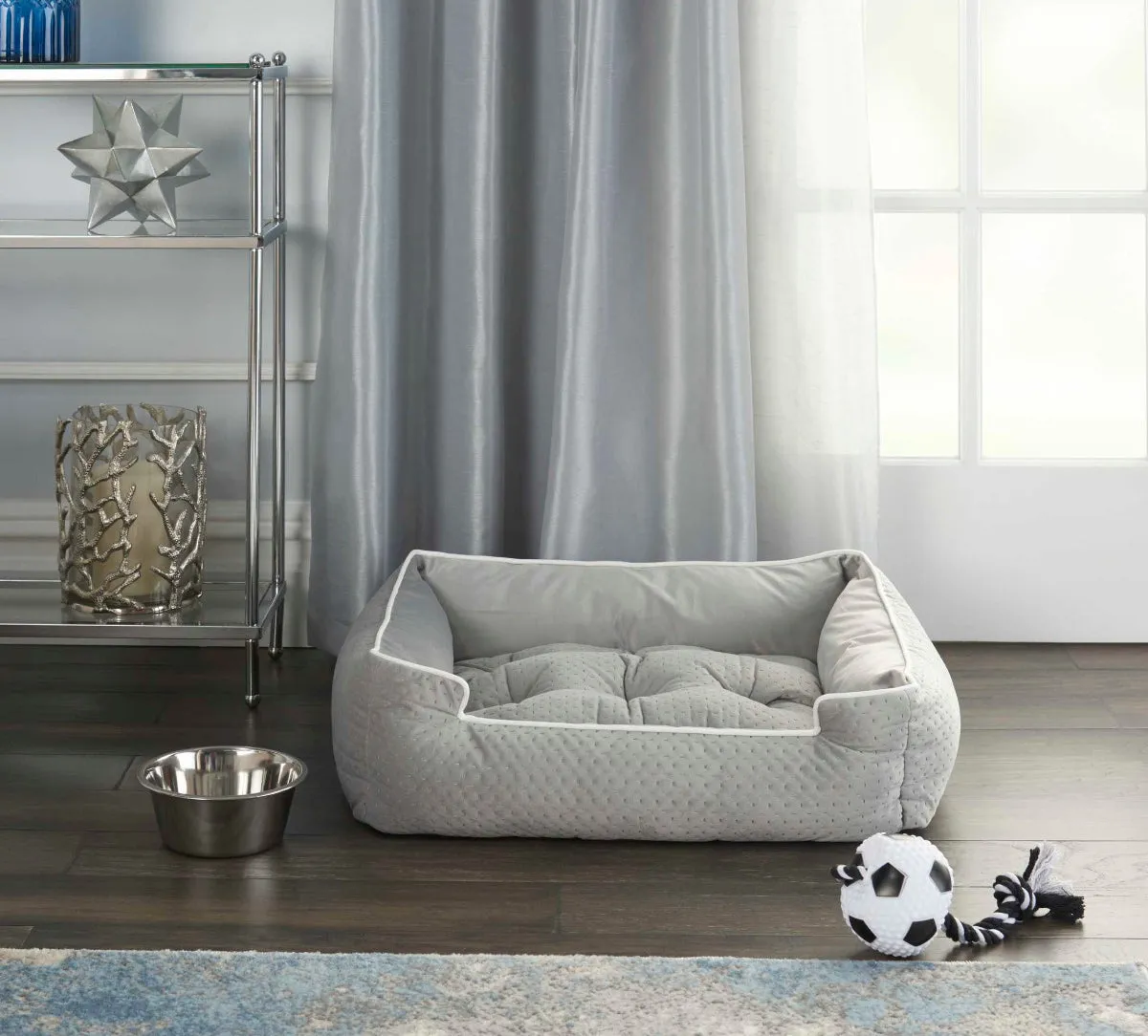 Grey Pet Bed 25" x 21" x 7"