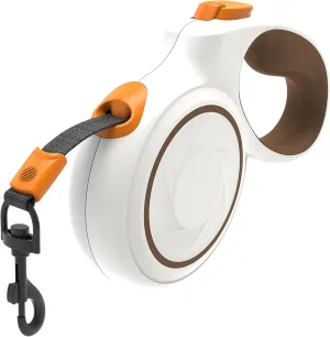 HCY&WLD Retractable Dog Leash with Anti-Slip Handle, 10 ft Durable Pet Walking Leash for Small Dogs/Cats/Small Animals up to 26 lbs, 360 Tangle Free, One-Handed Brake, Pause, Lock