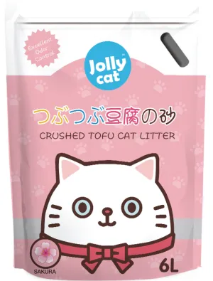 Jollycat Crushed Tofu Sakura Cat Litter 6L