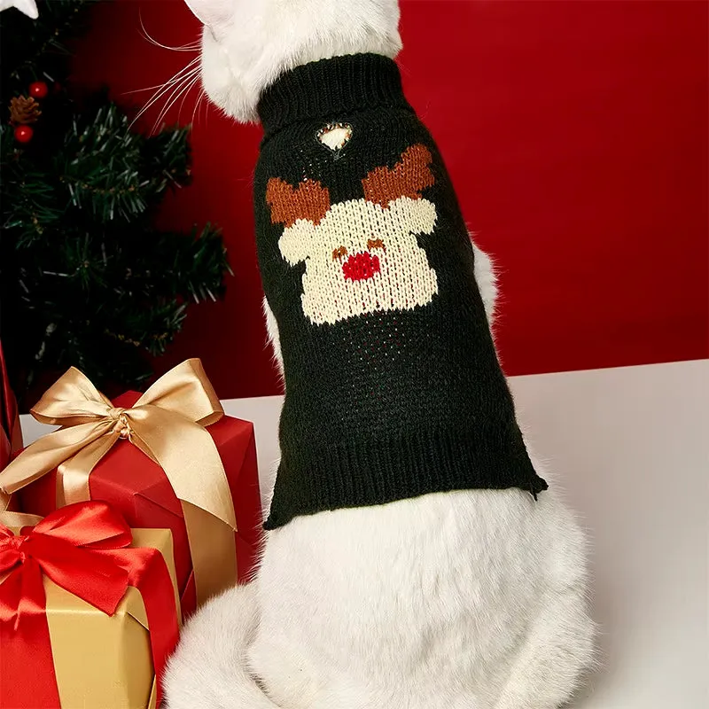 Knitted Christmas Cat Sweater
