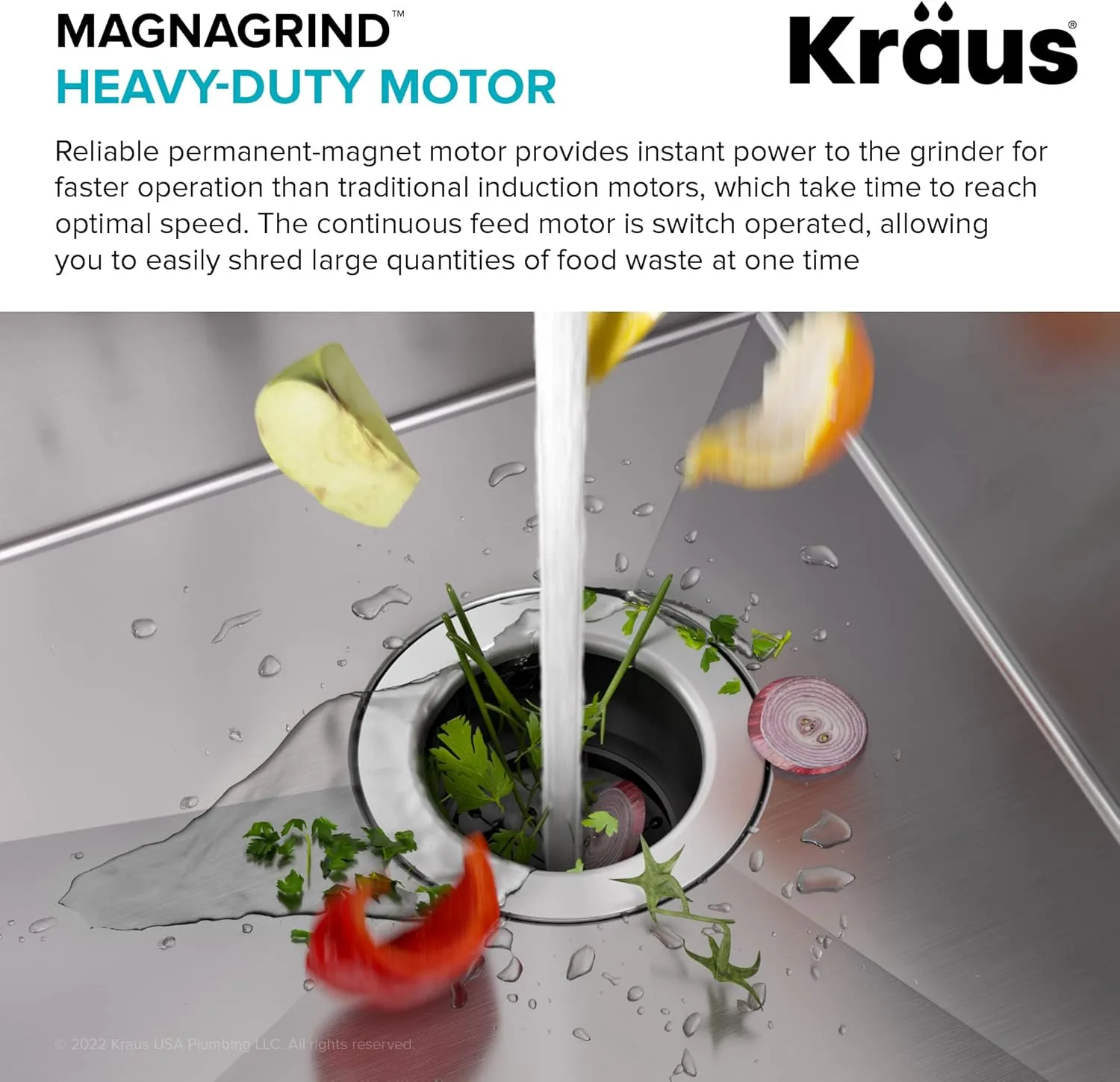 Kraus KGUW2-33MB-100-100, Bellucci Workstation 32 in. Undermount Granite Composite Single Bowl Kitchen Sink in Metallic Black with WasteGuard 1 HP Continuous Feed Garbage Disposal and Accessories