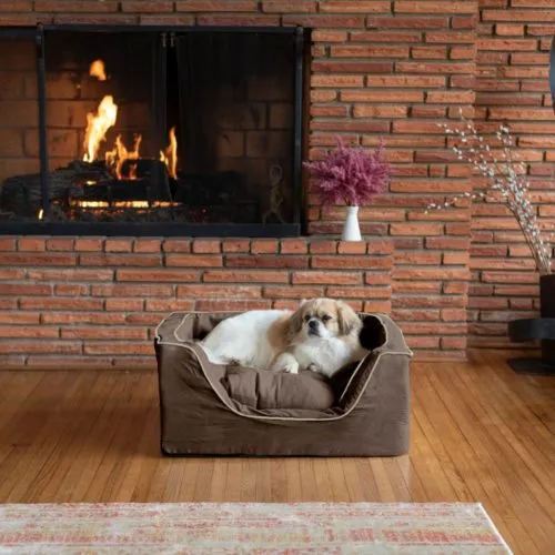 Luxury Square Dog Bed With Microsuede in Many Colors