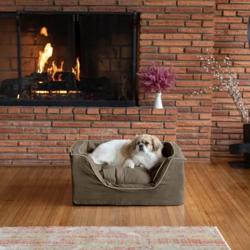 Luxury Square Dog Bed With Microsuede in Many Colors