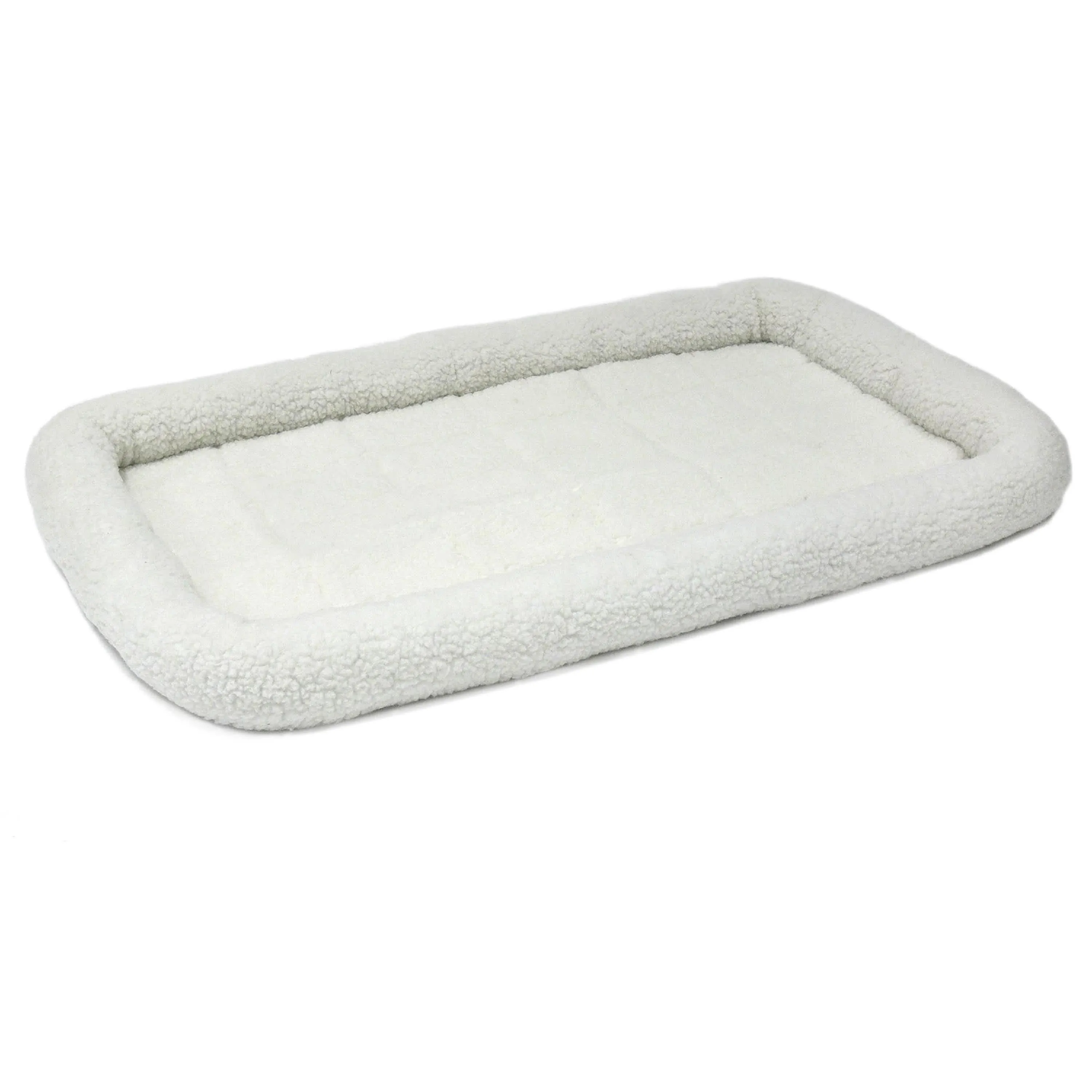 MidWest Homes for Pets QuietTime Bolster Dog Bed White 35in X 54in