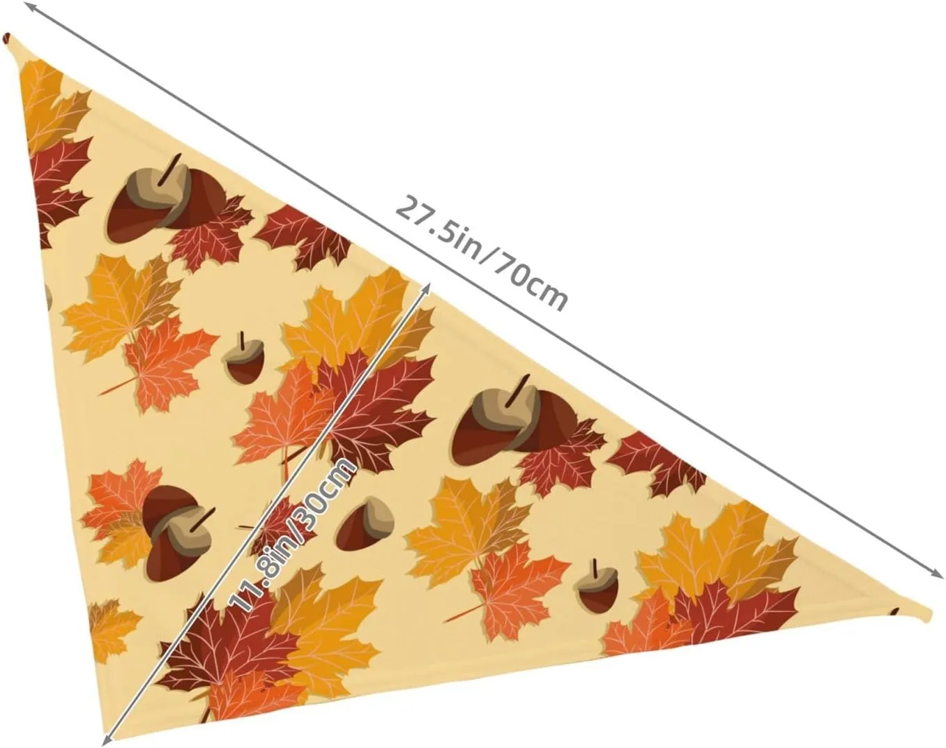Multicolor Geometric Fall Dog Kerchief Bandana, One Size, Polyester, Tie Closure, Hand Wash Gently