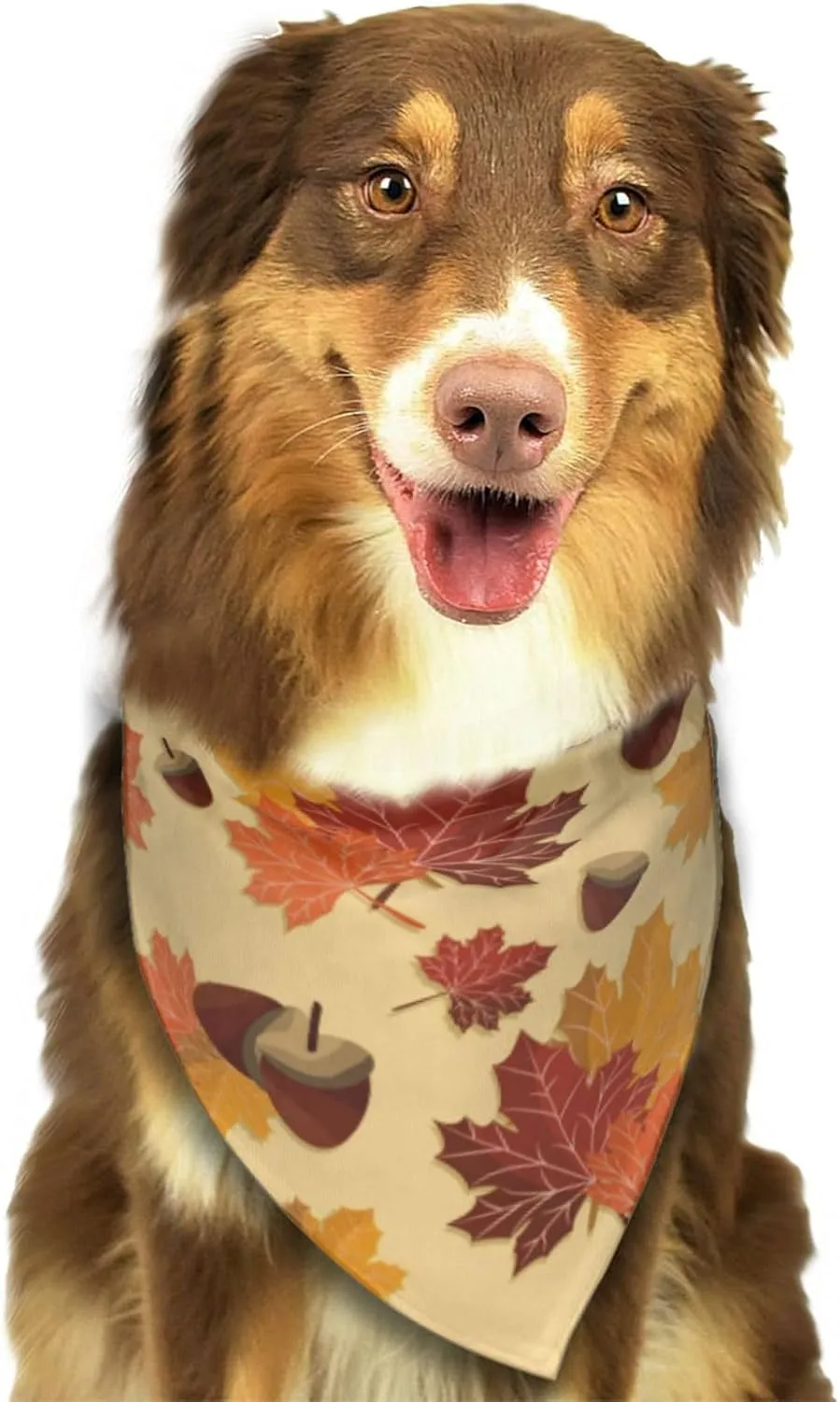 Multicolor Geometric Fall Dog Kerchief Bandana, One Size, Polyester, Tie Closure, Hand Wash Gently