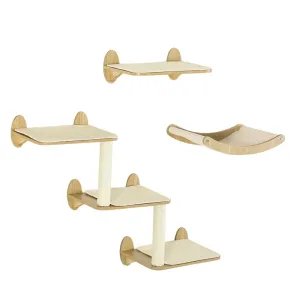 Oak Cat Climbing Set with Shelves & Hammock