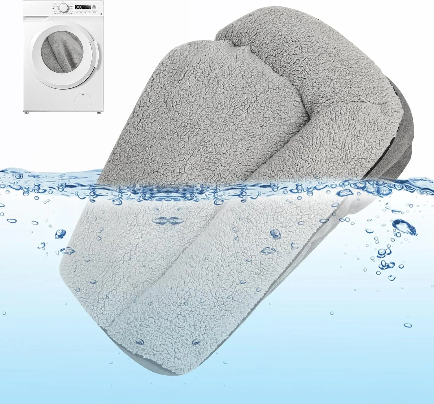 Orthopedic Dog Bed, Bolster Couch for Large Dogs, Removable Washable Cover Pet Bed, Foam Nonskid Dog Mat
