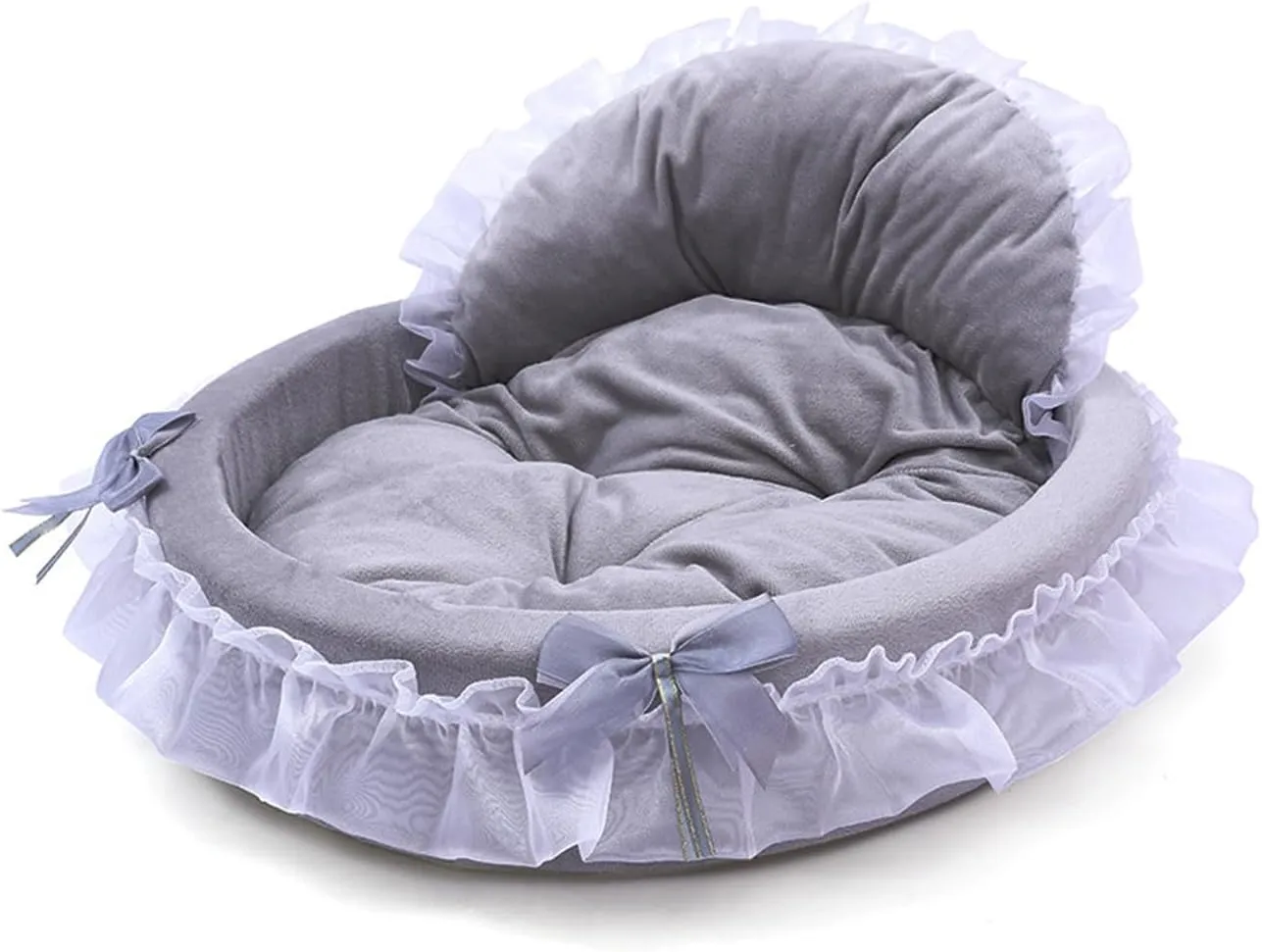 pawstrip Pink Dog Bed Washable Princess Cat Couch Soft Plush Pet Sofa Nest Mat Snuggle Kitten Puppy Cave Beds Cute Cozy Kitten Doggy Kennel Cushion Small Medium Dogs Cats Sleeping Pad