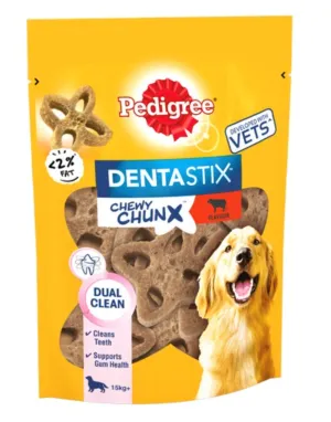 Pedigree Dentastix Chewy Chunx Maxi Dog Treat Beef Flavour 68g 