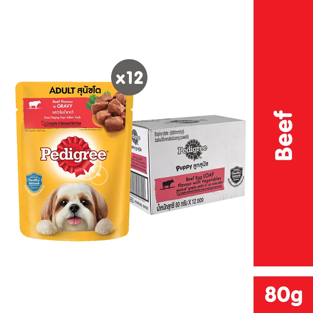 PEDIGREE® Dog Food Wet Adult Beef Flavour in Gravy