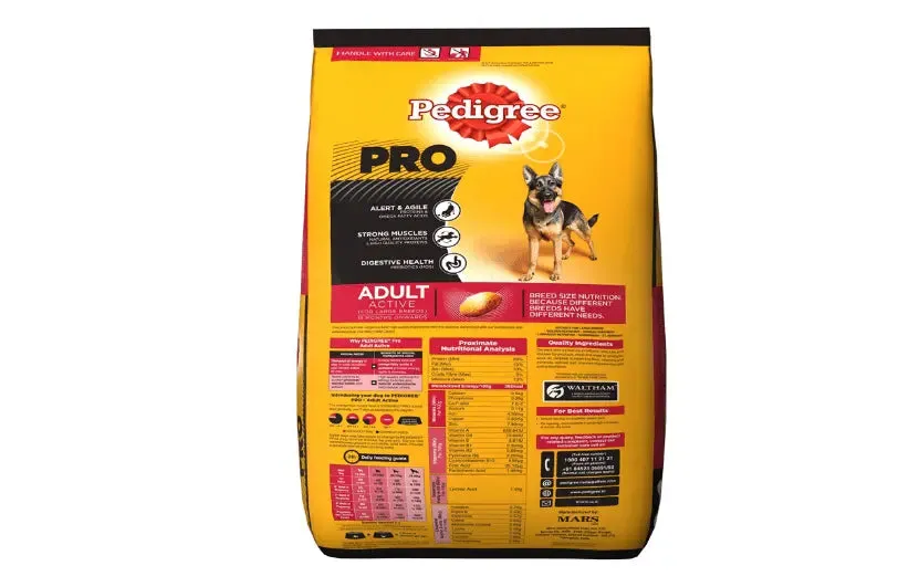 Pedigree Pro Expert Nutrition Dry Food for Active Adult Dogs, 20 kg