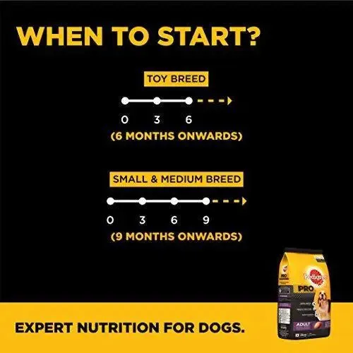 Pedigree Pro Expert Nutrition Dry Food for Adult Small Breed Dogs, Chicken, 3 kg