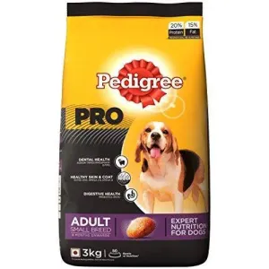 Pedigree Pro Expert Nutrition Dry Food for Adult Small Breed Dogs, Chicken, 3 kg