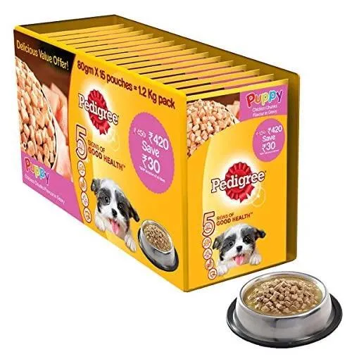 Pedigree Puppy Gravy Chicken Chunks 70g