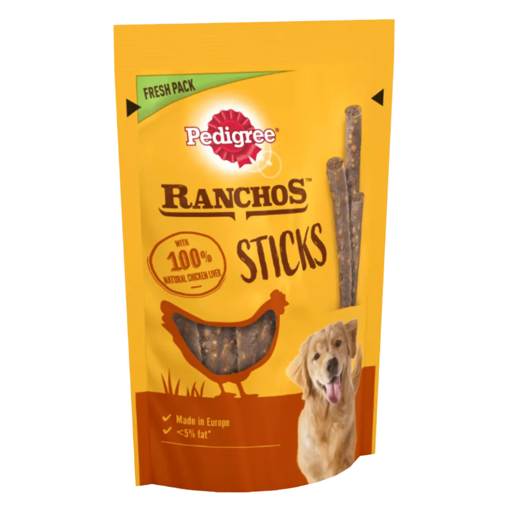 Pedigree Ranchos Dog Treats - Sticks with Chicken Liver